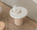 Sintra Table | White Marble / Cork | Small