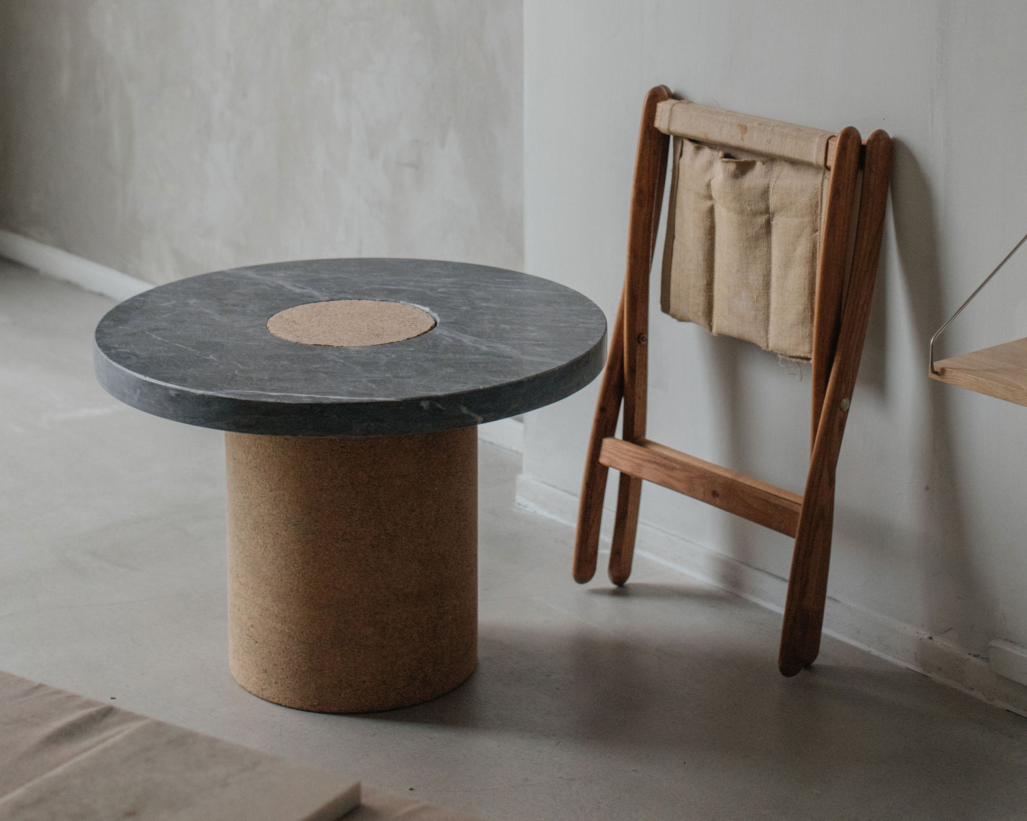 Sintra Table | Black Marble / Cork | Large