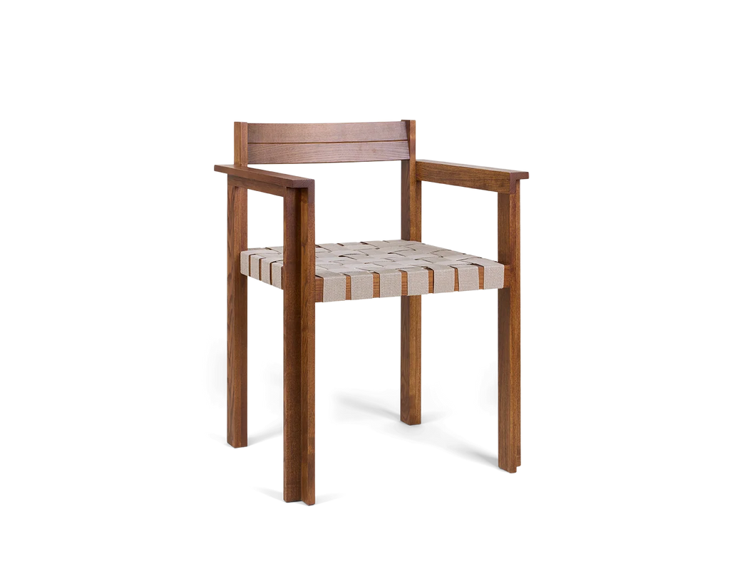 Cabinelm  Armrest Chair | Honey Ash Wood / Oat Fabric