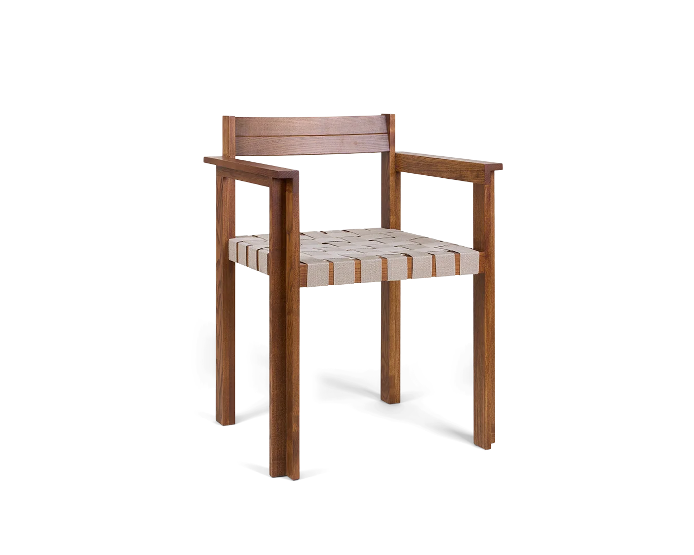 Cabinelm  Armrest Chair | Honey Ash Wood / Oat Fabric