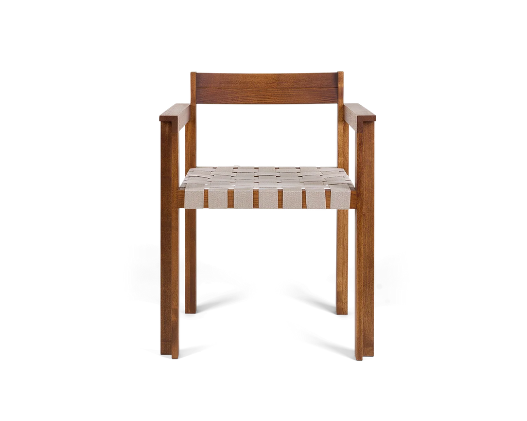 Cabinelm  Armrest Chair | Honey Ash Wood / Oat Fabric