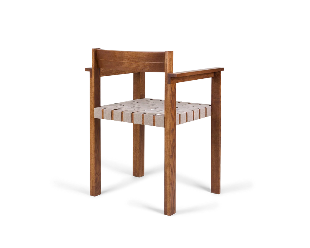 Cabinelm  Armrest Chair | Honey Ash Wood / Oat Fabric