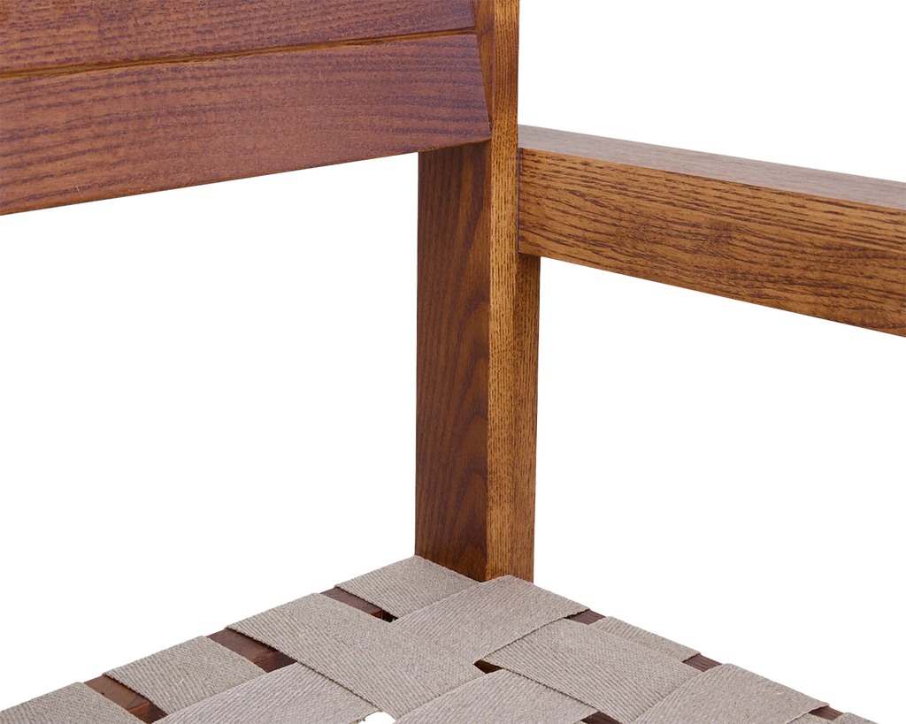 Cabinelm  Armrest Chair | Honey Ash Wood / Oat Fabric