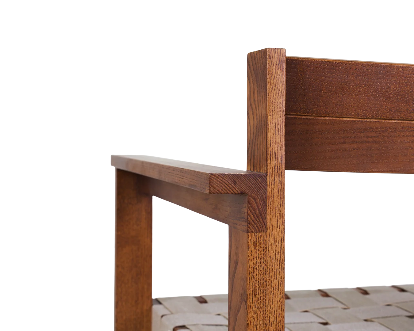 Cabinelm  Armrest Chair | Honey Ash Wood / Oat Fabric