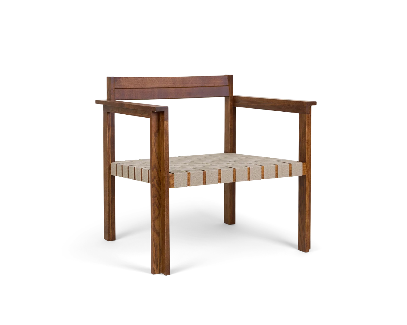 Symmetry Easy Chair | Honey Ash Wood / Oat Fabric