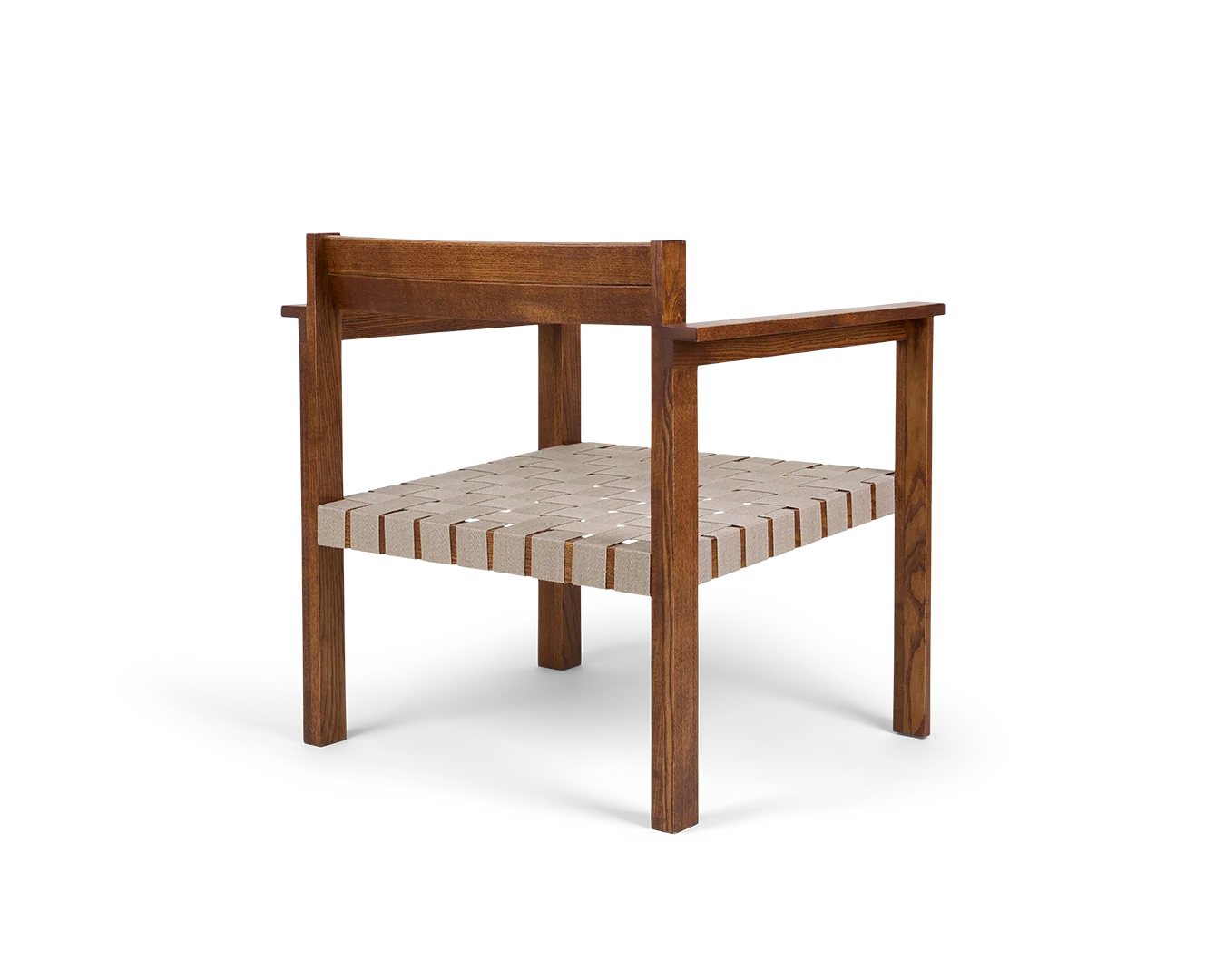 Symmetry Easy Chair | Honey Ash Wood / Oat Fabric