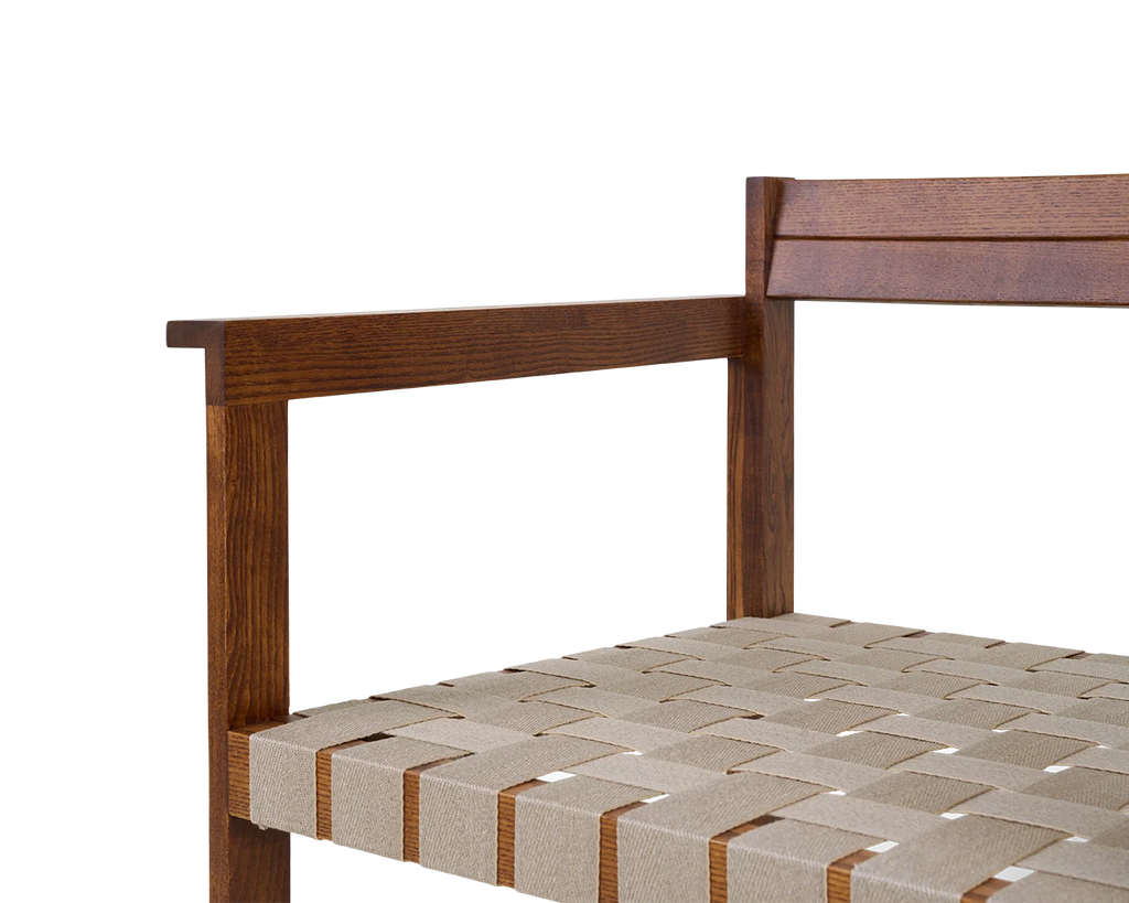 Symmetry Easy Chair | Honey Ash Wood / Oat Fabric