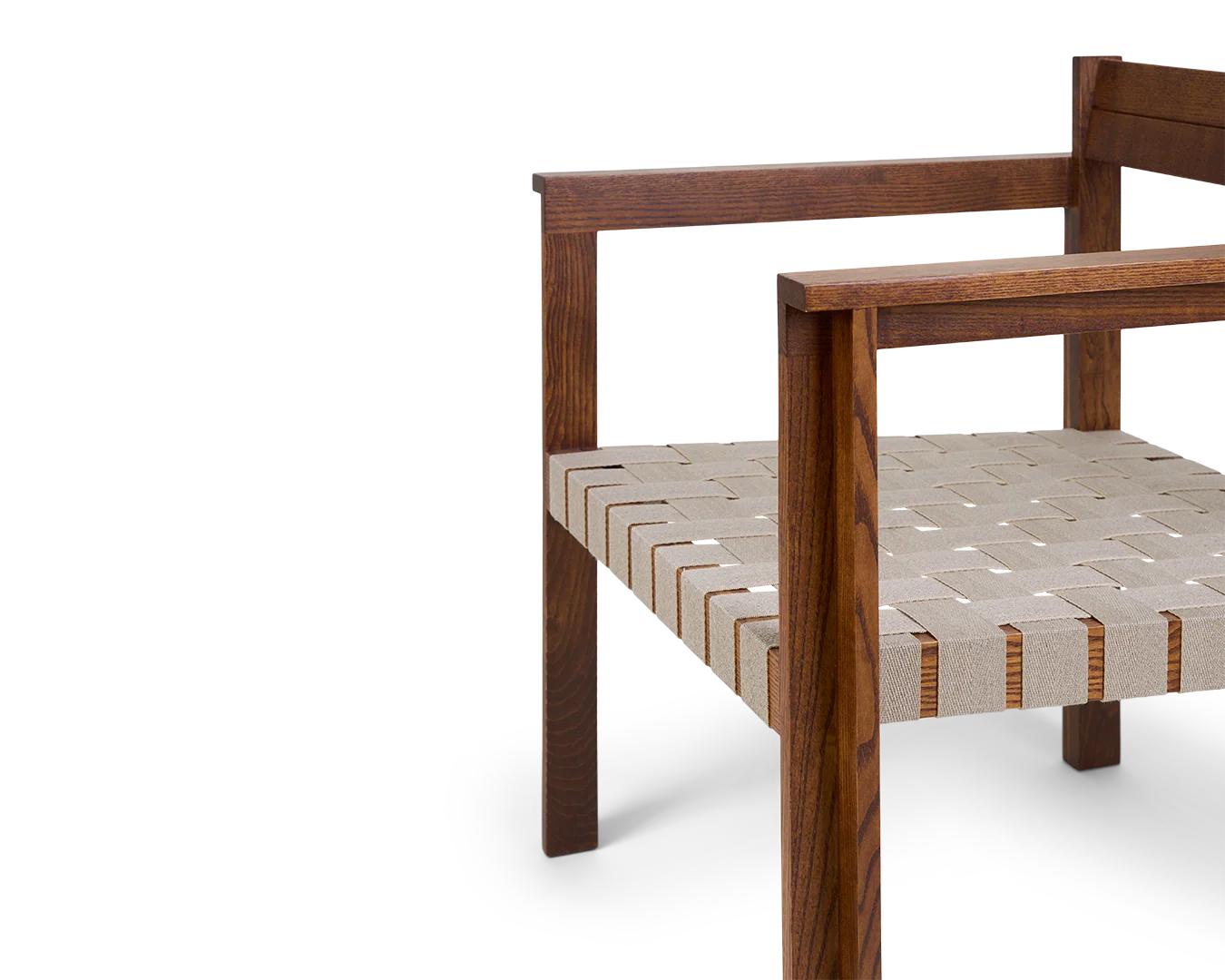 Symmetry Easy Chair | Honey Ash Wood / Oat Fabric