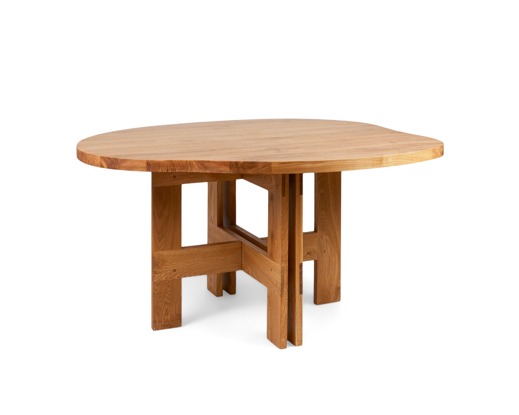 Farmhouse Trestle Table | Natural Oak | Pond