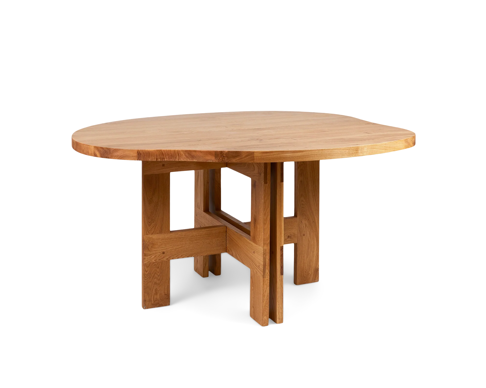 Farmhouse Trestle Table | Natural Oak | Pond