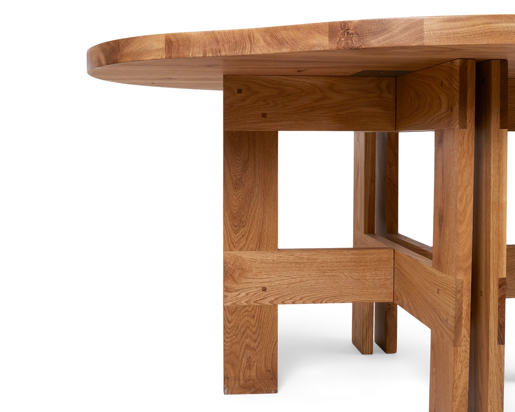 Farmhouse Trestle Table | Natural Oak | Pond