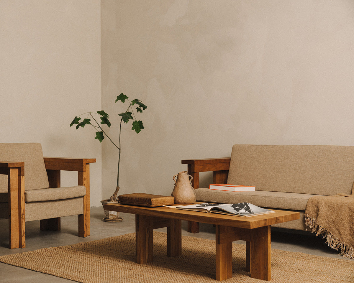 Farmhouse Coffee Table | Natural Oak | Rectangle