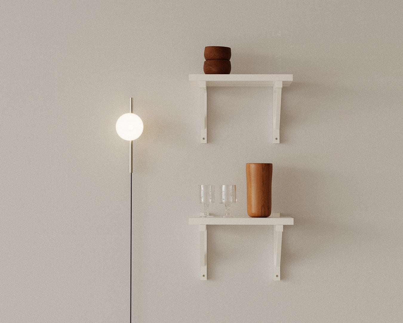 Ovoid Wall Lamp | Stainless Steel | Single