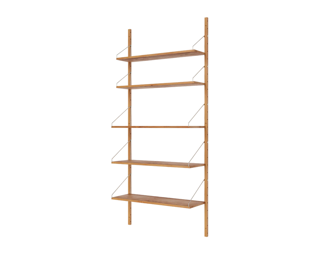 Shelf Library Single Section | Natural Oak | H185.2 / W80