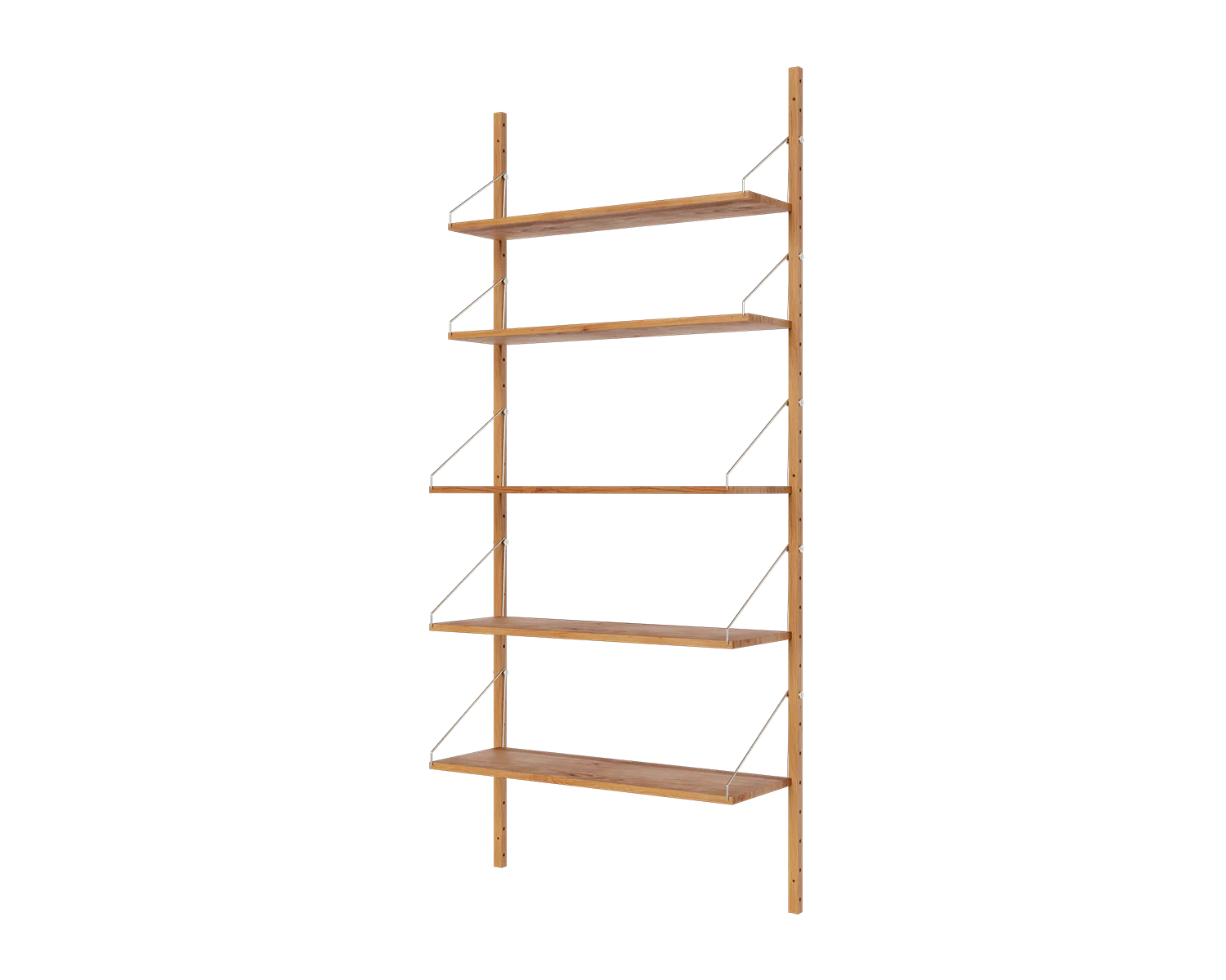 Shelf Library Single Section | Natural Oak | H185.2 / W80