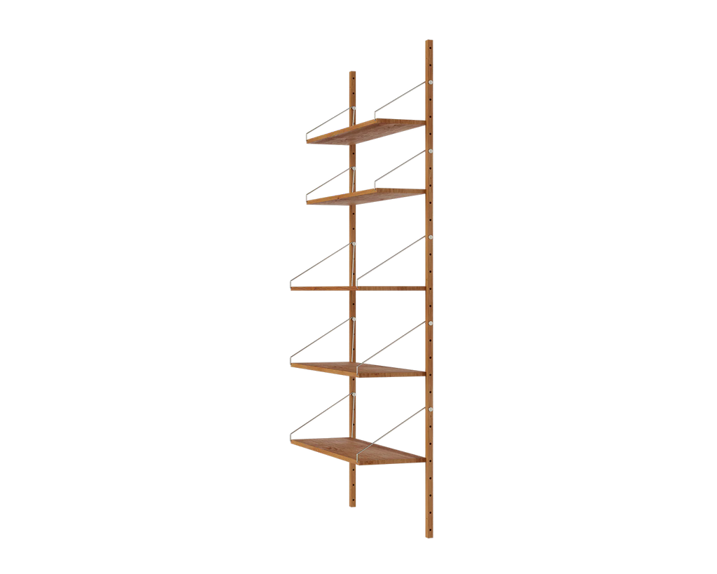 Shelf Library Single Section | Natural Oak | H185.2 / W80