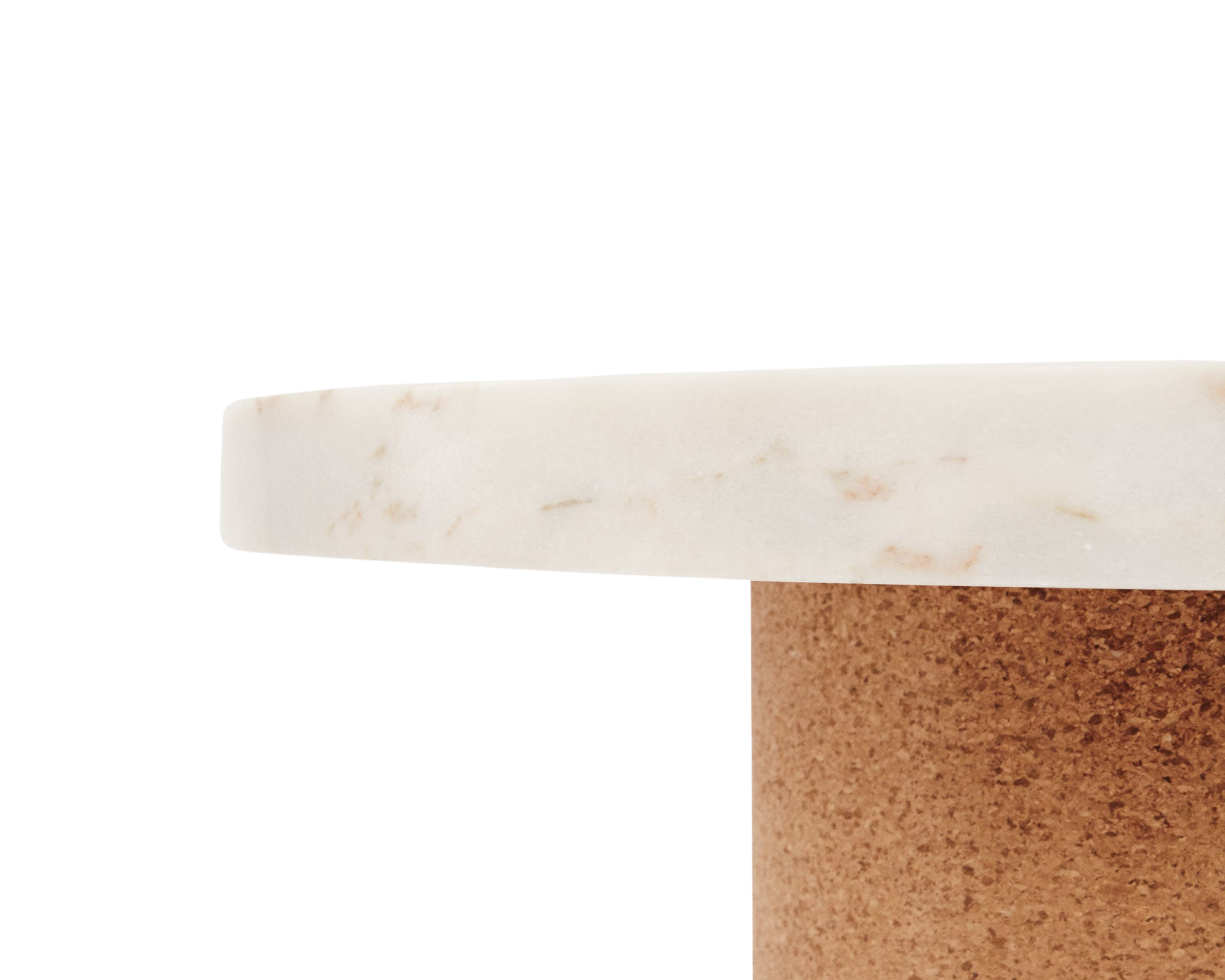 Sintra Table | White Marble / Cork | Small