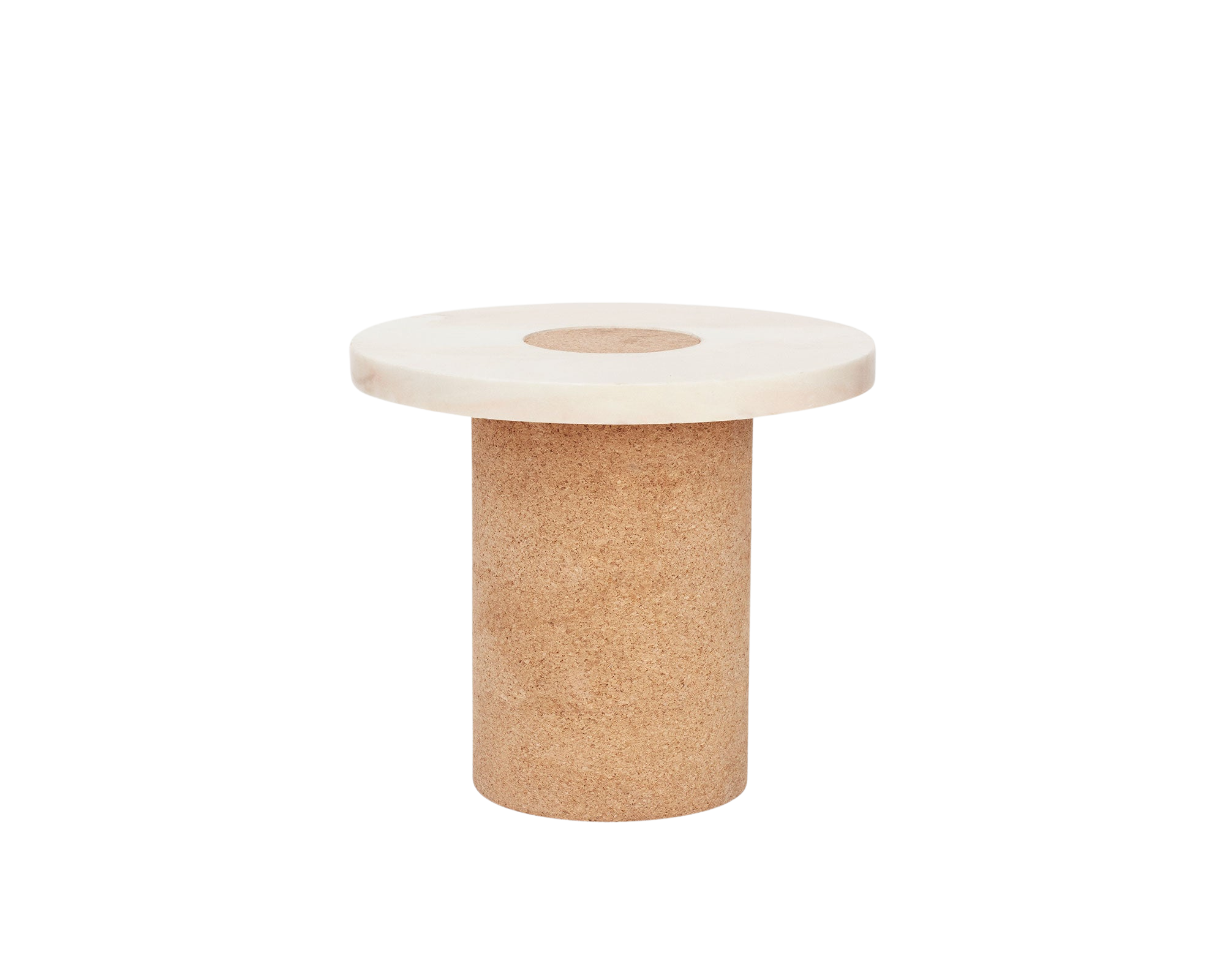 Sintra Table | White Marble / Cork | Small