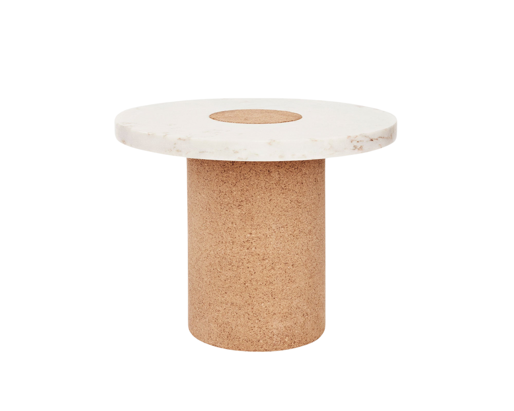 Sintra Table | White Marble / Cork | Large