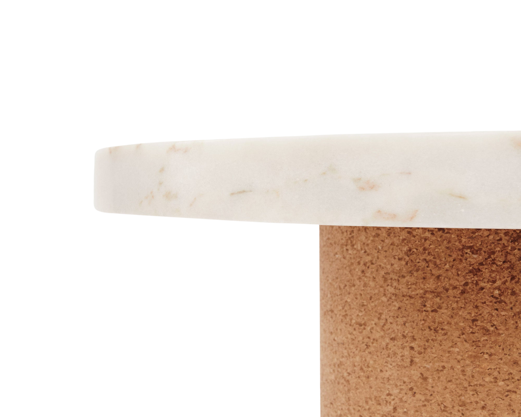 Sintra Table | White Marble / Cork | Large