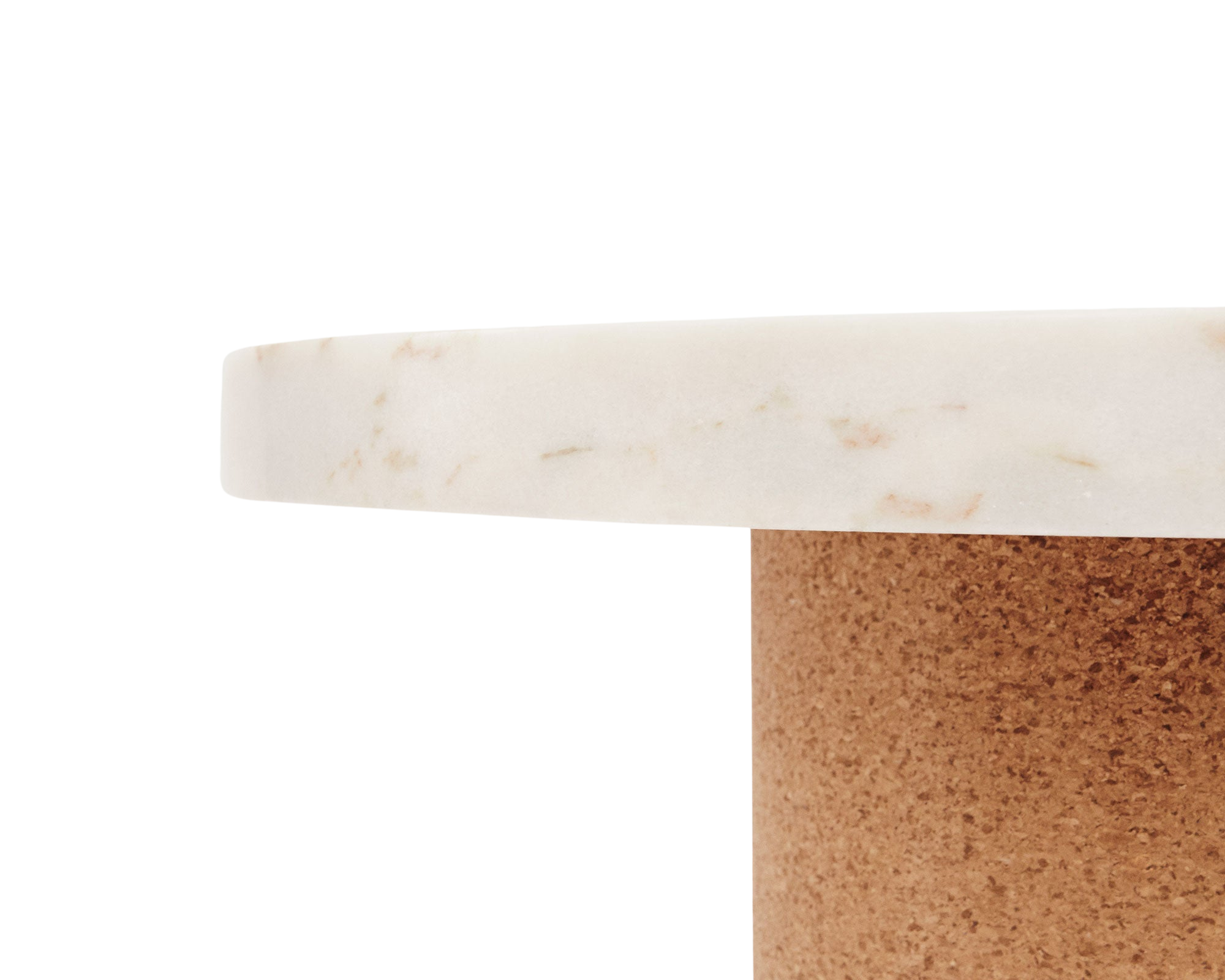 Sintra Table | White Marble / Cork | Large