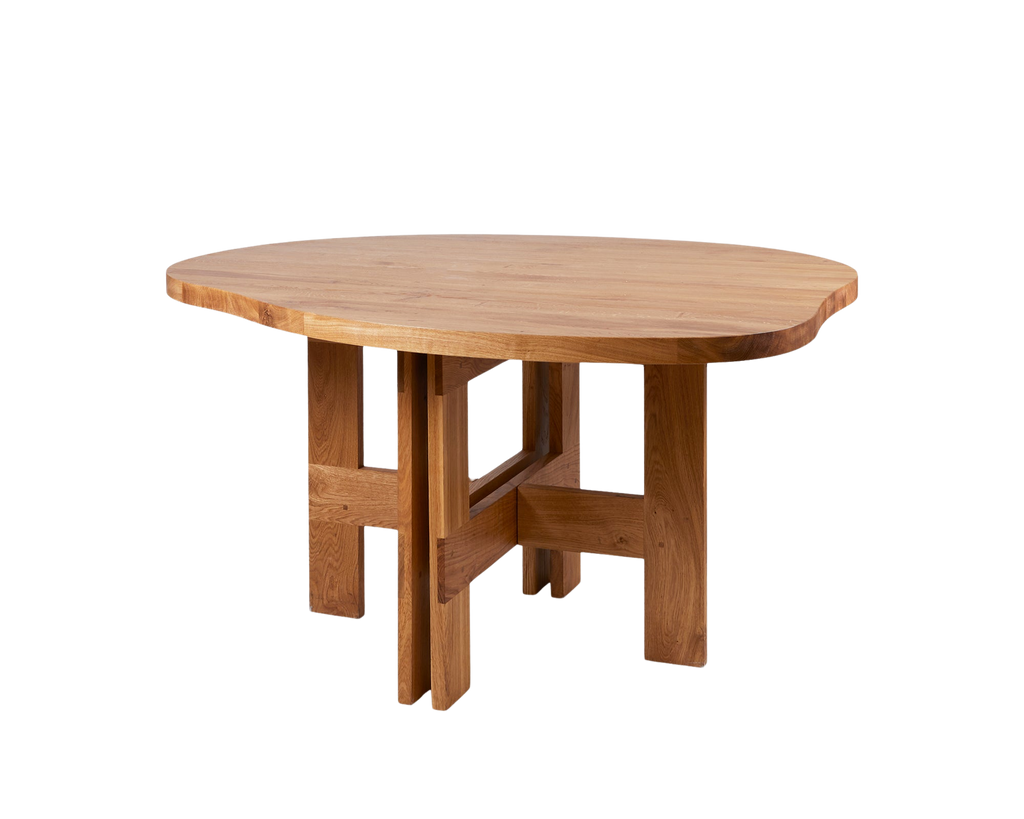 Farmhouse Trestle Table | Natural Oak | Pond