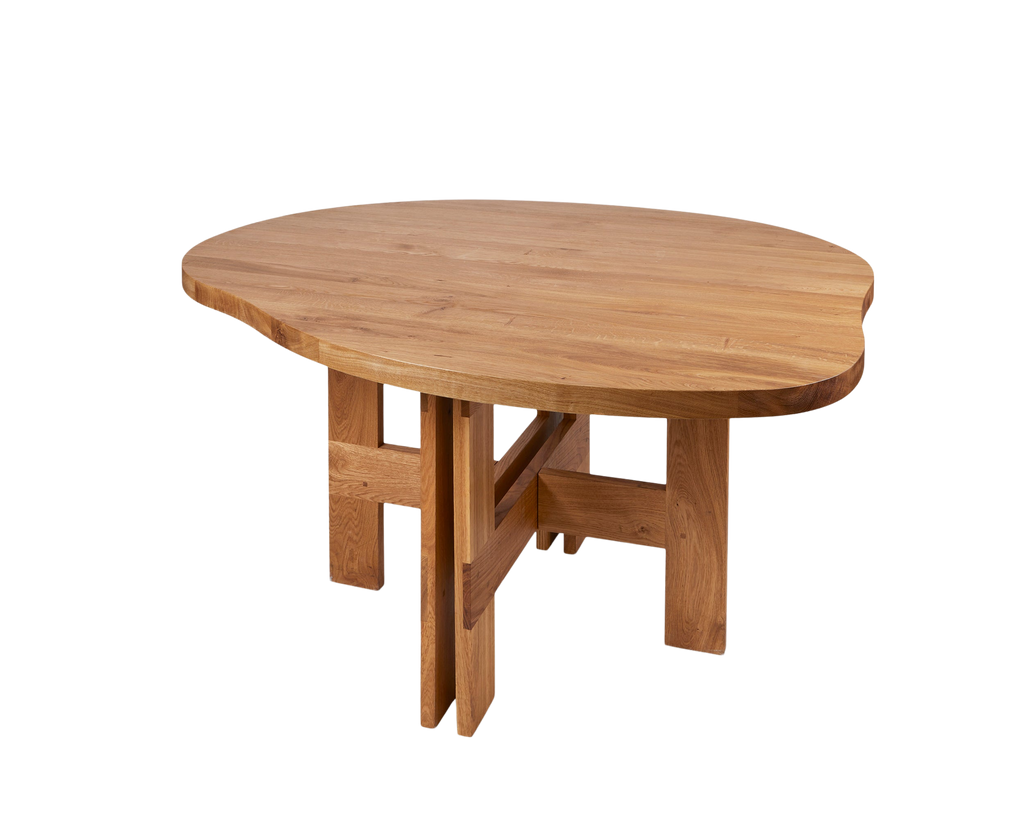 Farmhouse Trestle Table | Natural Oak | Pond