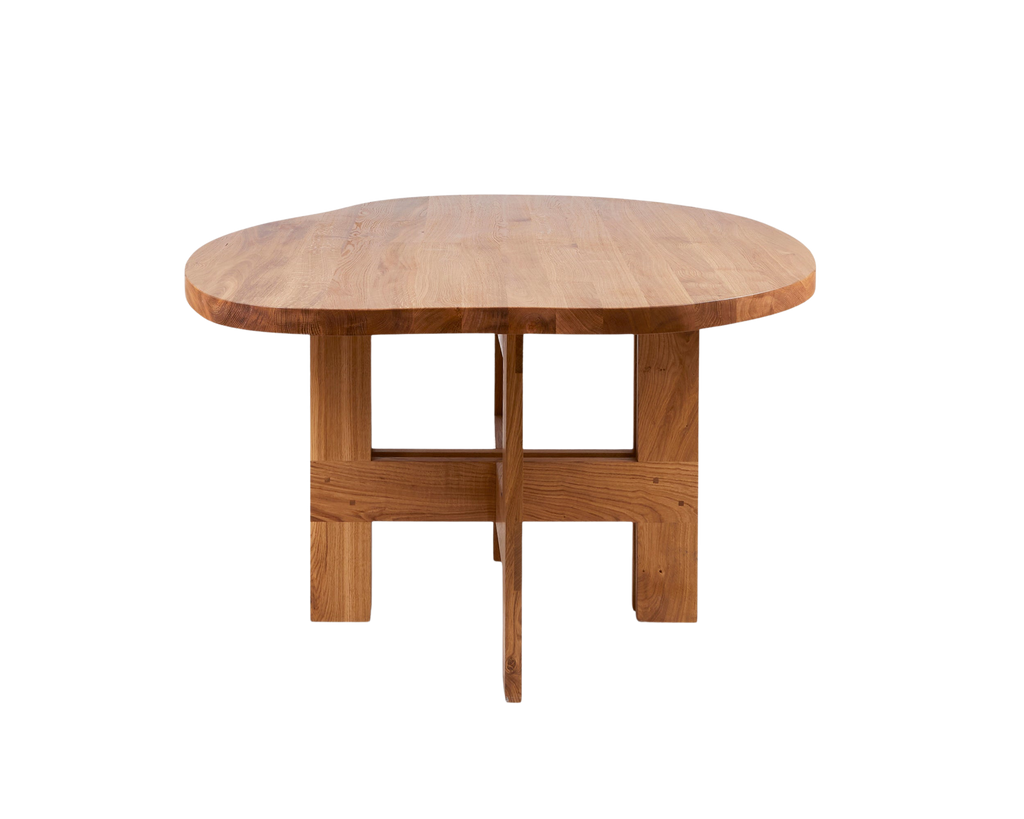 Farmhouse Trestle Table | Natural Oak | Pond