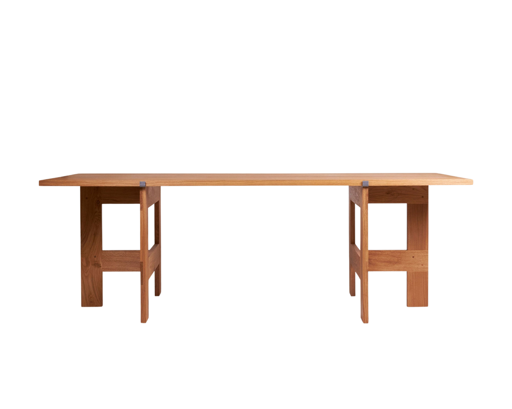 Farmhouse Trestle Table | Natural Oak | L220 Planks