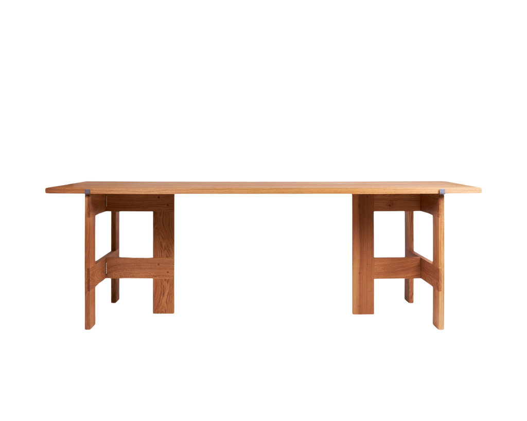 Farmhouse Trestle Table | Natural Oak | L220 Planks