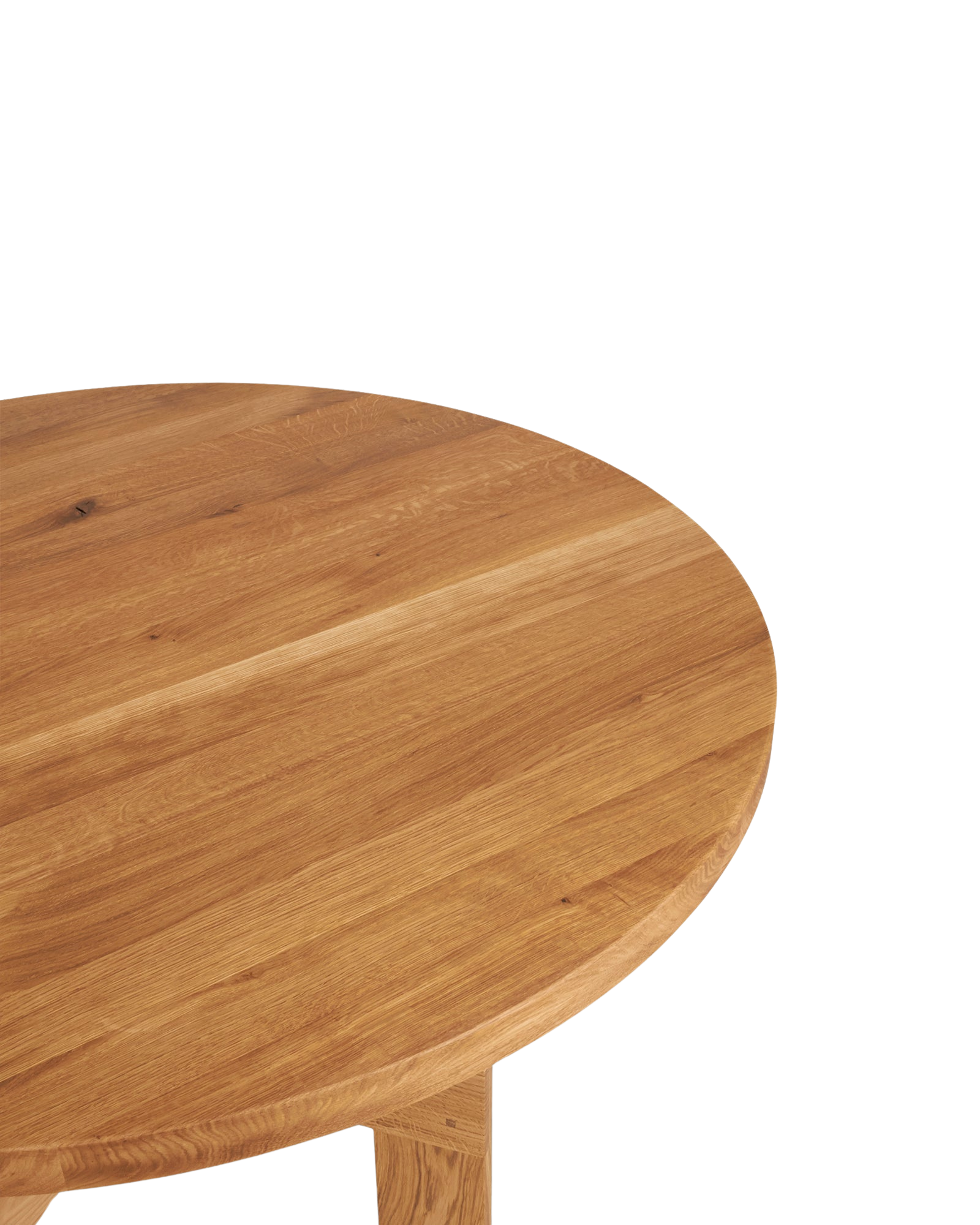 Farmhouse Trestle Table | Natural Oak | 120 Ø Round