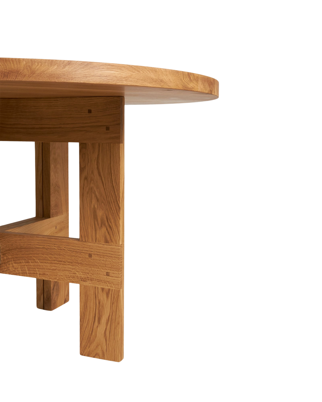 Farmhouse Trestle Table | Natural Oak | 120 Ø Round
