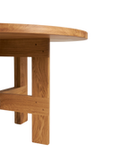 Farmhouse Trestle Table | Natural Oak | 120 Ø Round