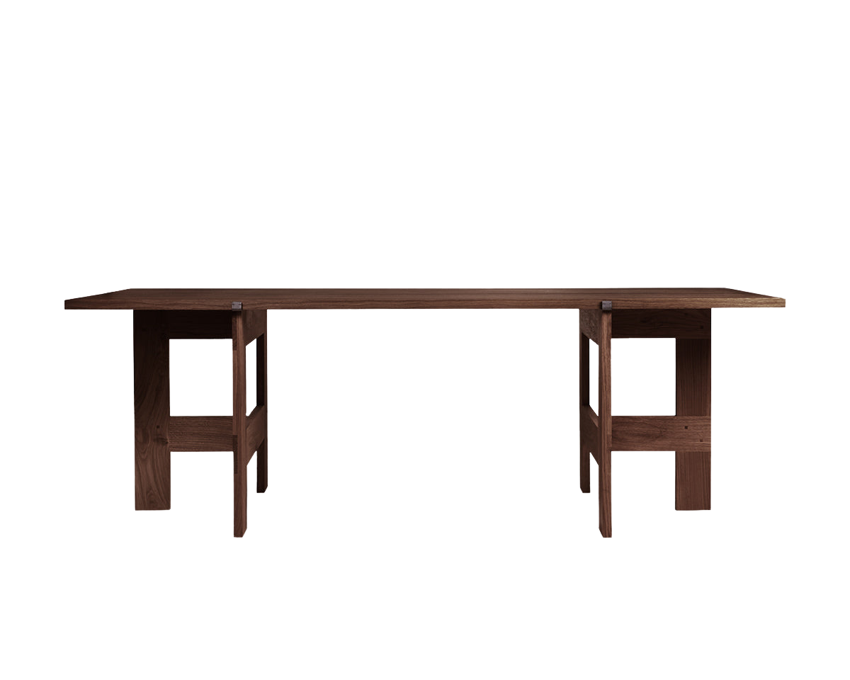 Farmhouse Trestle Table | Dark Oak | L220 Planks