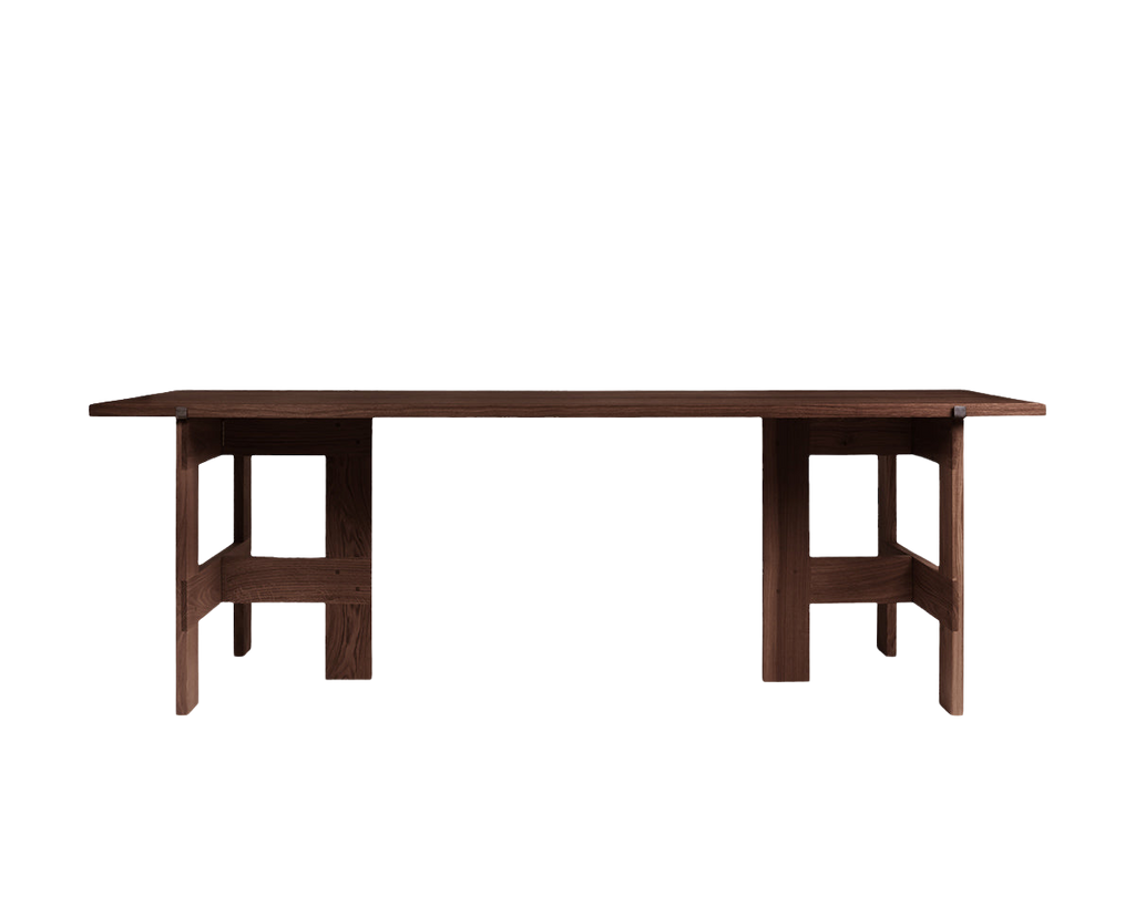 Farmhouse Trestle Table | Dark Oak | L220 Planks