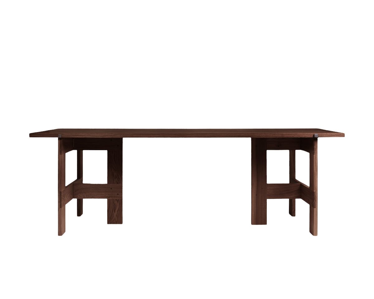 Farmhouse Trestle Table | Dark Oak | L220 Planks