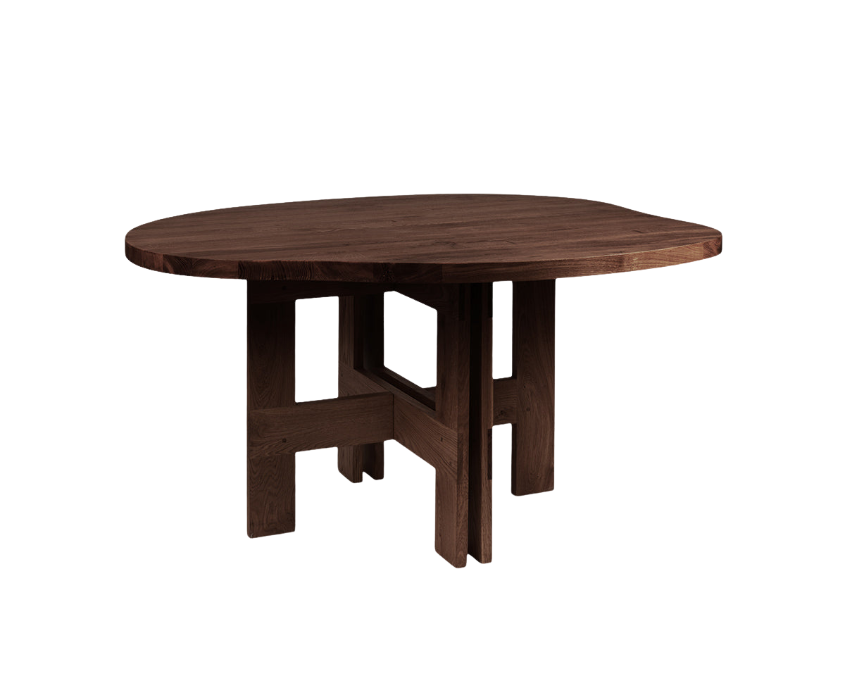 Farmhouse Trestle Table | Dark Oak | Pond