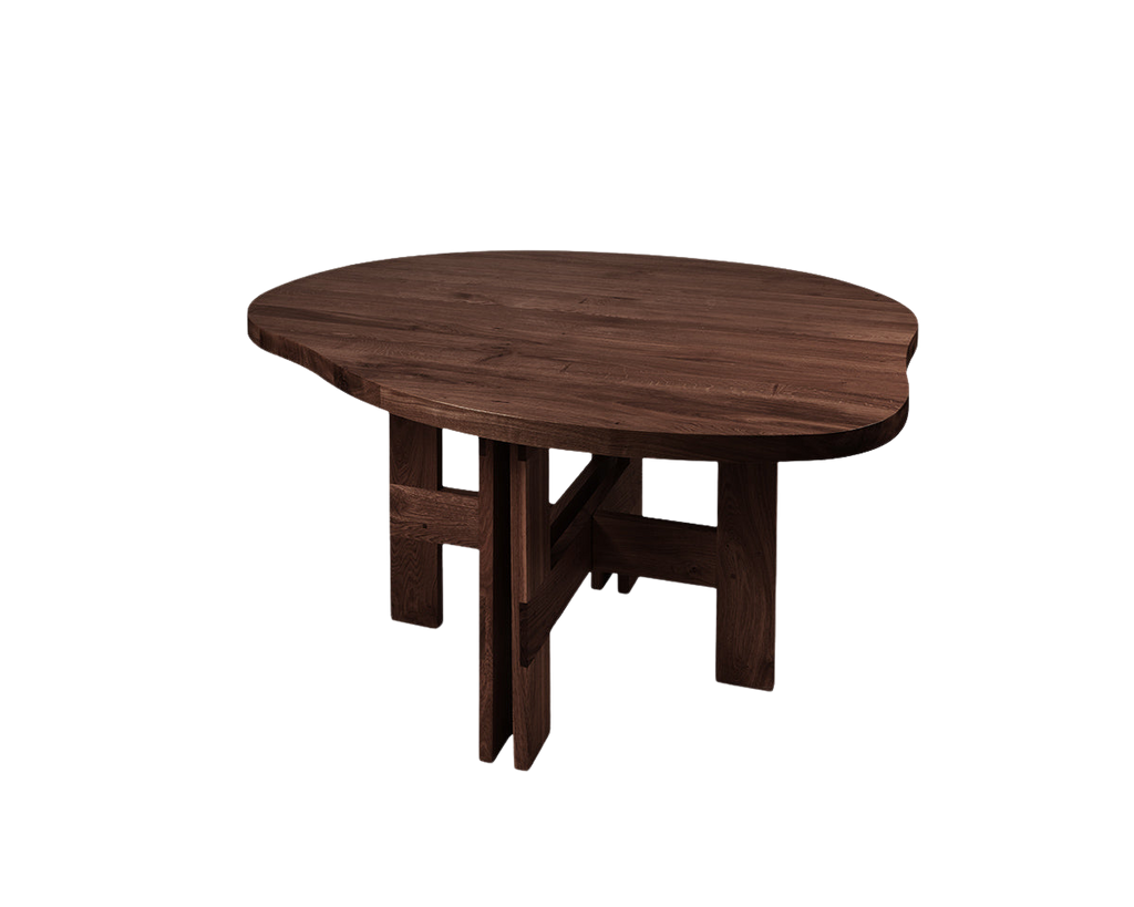Farmhouse Trestle Table | Dark Oak | Pond