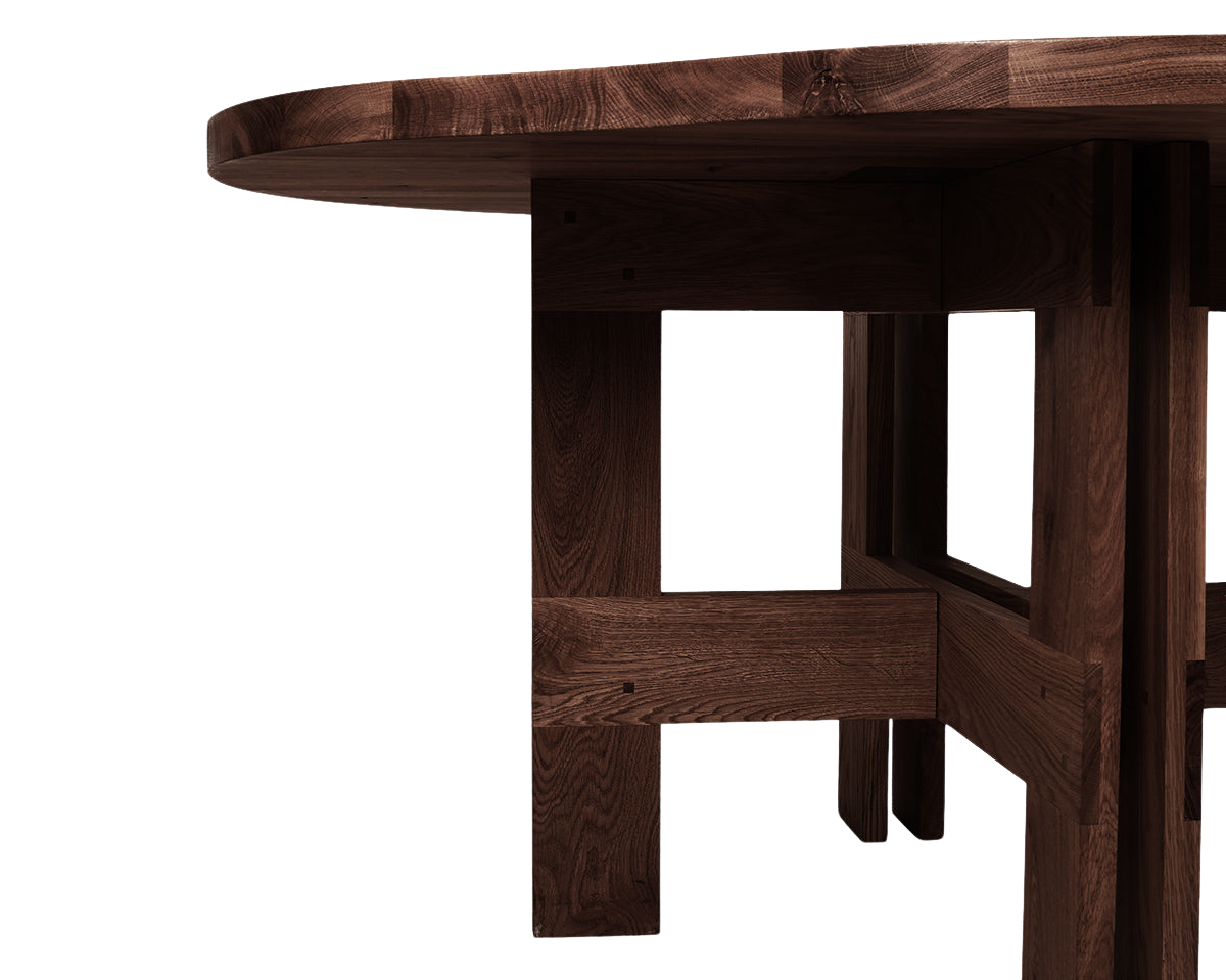 Farmhouse Trestle Table | Dark Oak | Pond