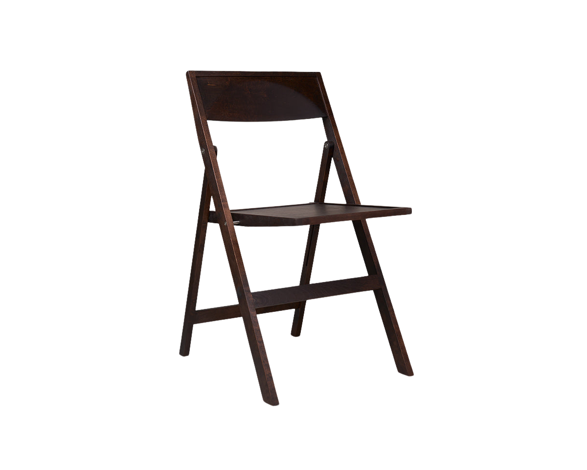 Folding Flat Chair | Dark Brown Birch