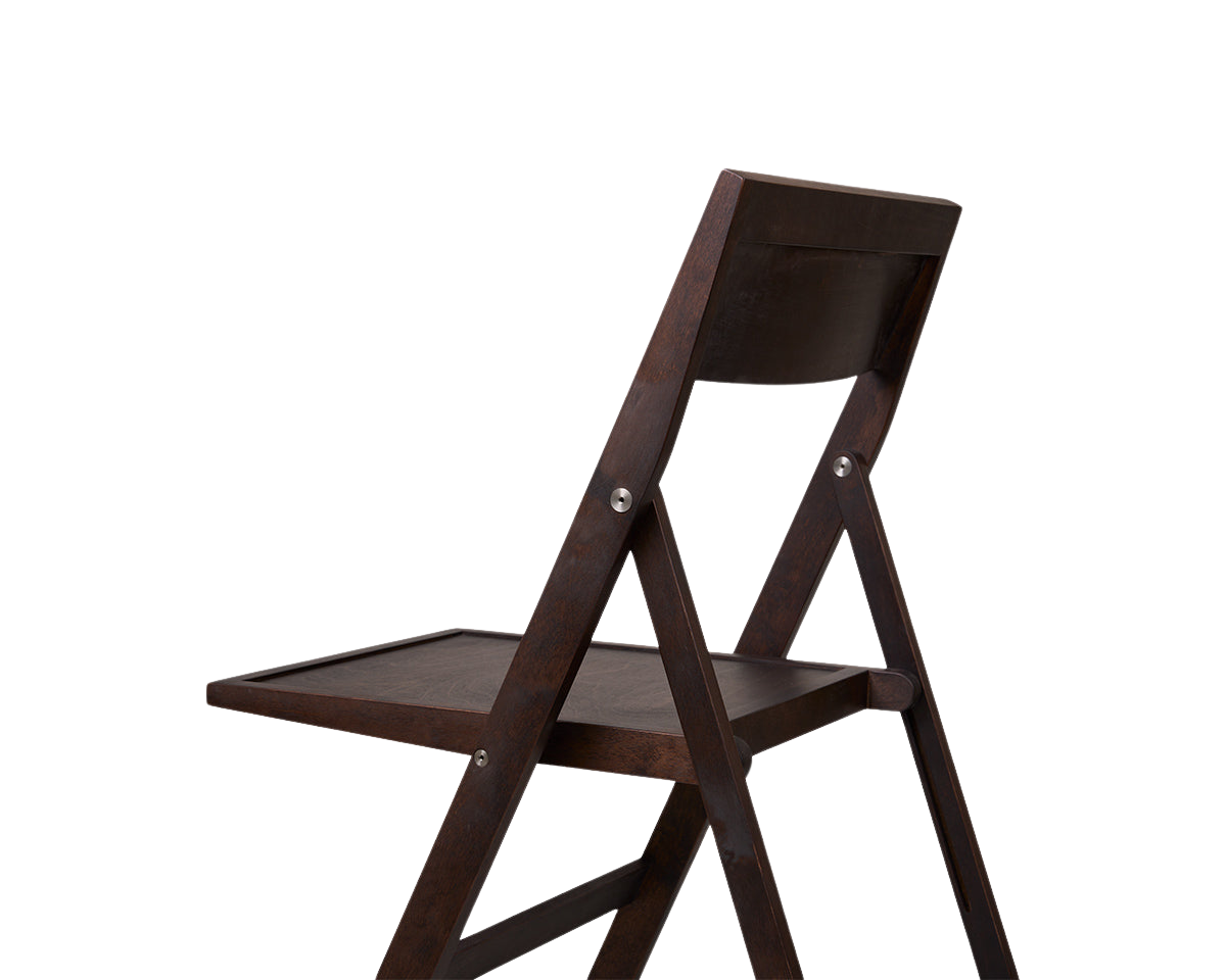 Folding Flat Chair | Dark Brown Birch