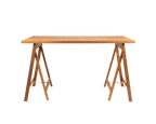 Folding Flat Trestle Table | Warm Brown Birch