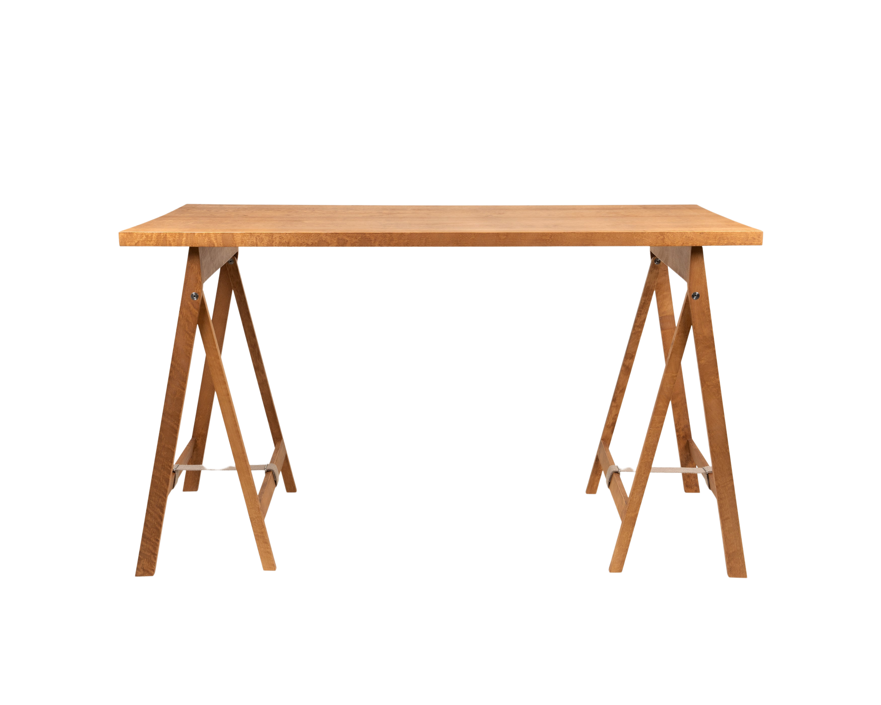 Folding Flat Trestle Table | Warm Brown Birch