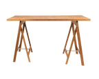 Folding Flat Trestle Table | Warm Brown Birch
