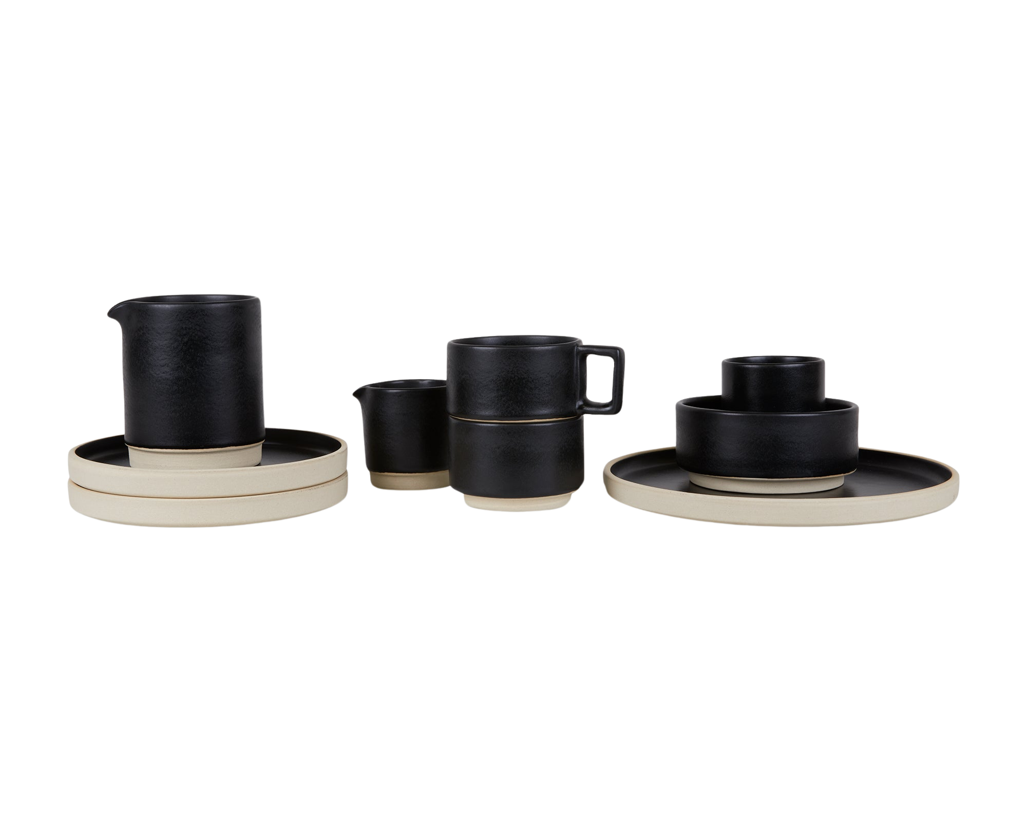 Cabinelm Ceramic Plate Set of Two | Black | Large