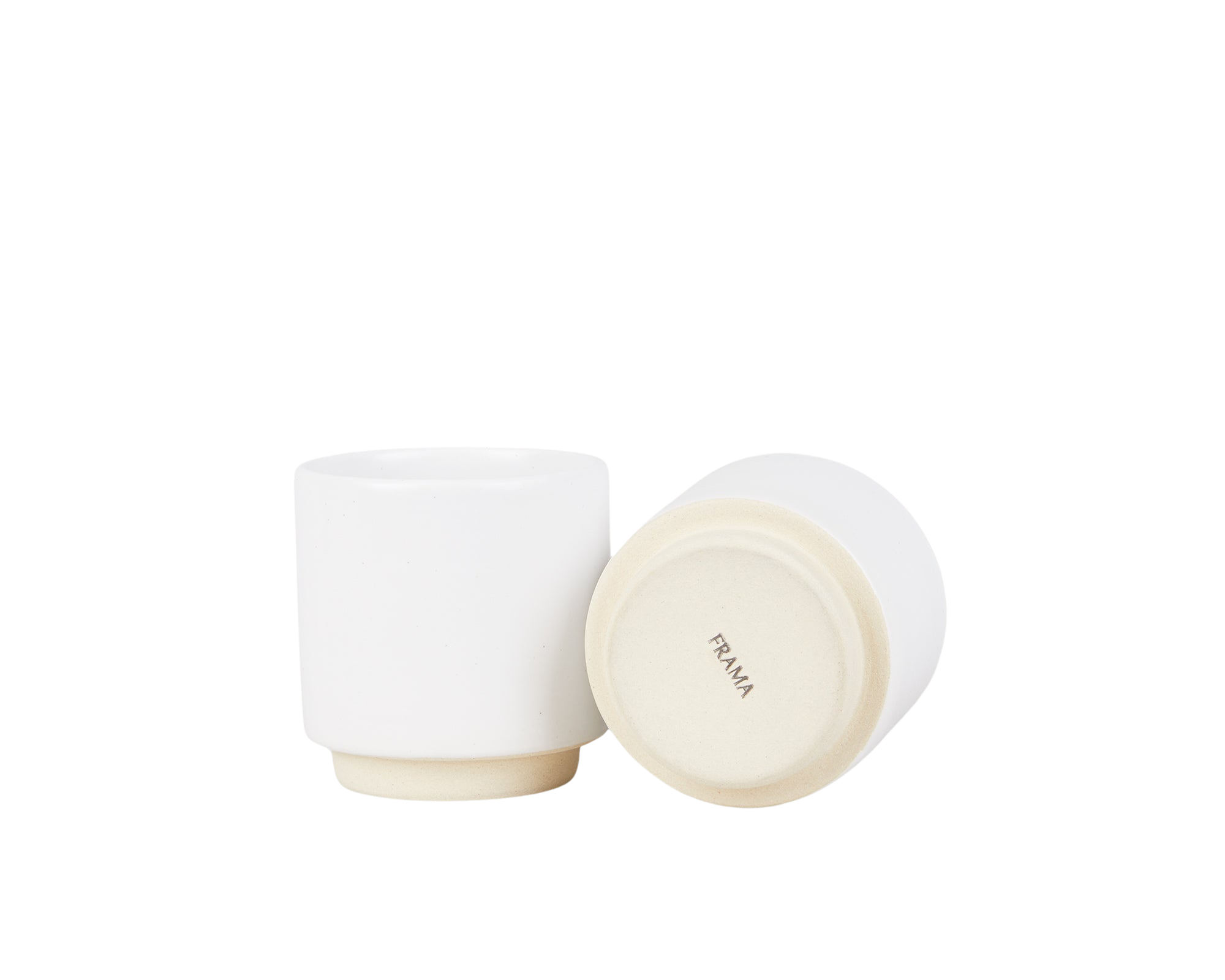 Cabinelm Ceramic Cup Set of Two | White