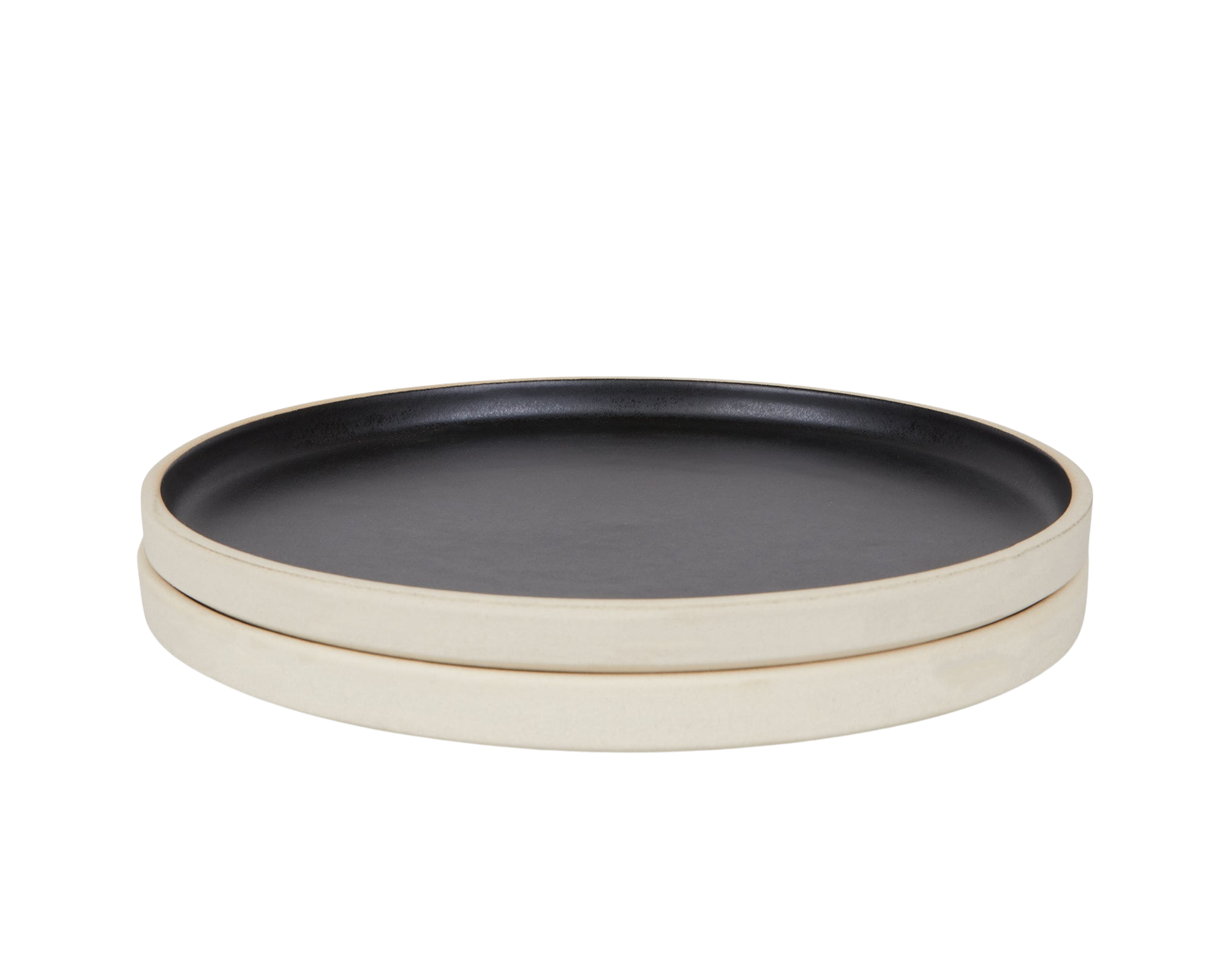 Cabinelm Ceramic Plate Set of Two | Black | Large