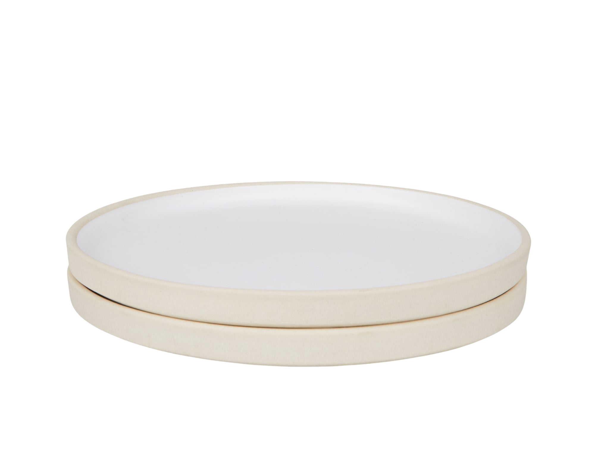 Cabinelm Ceramic Plate Set of Two | White | Large