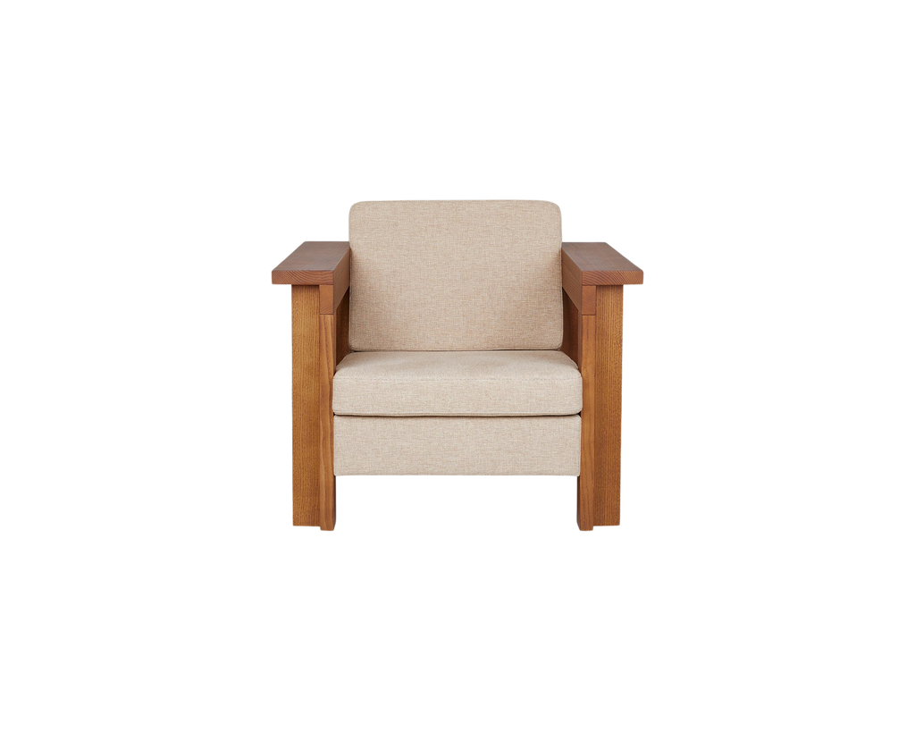 Symmetry Lounge Chair | Ash Wood / Oat Fabric