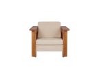 Symmetry Lounge Chair | Ash Wood / Oat Fabric
